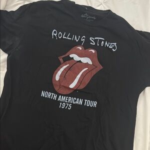 LG Black Rolling Stones Graphic T-Shirt